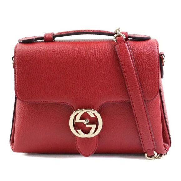 GUCCI Gold Leather Shoulder Bag - Picture 1 of 5